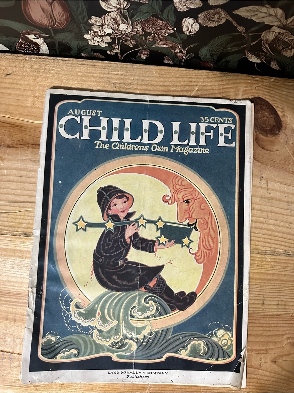 CHILD LIFE CHILDRENS OWN MAGAZINE AUGUST 1924 BOY DIPPER STAR FEEDING MOON